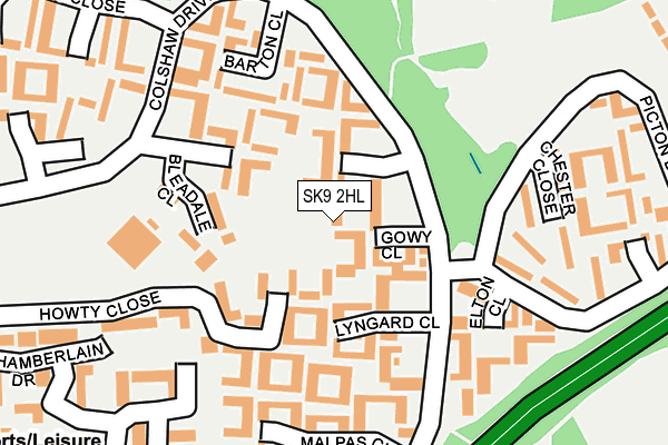 SK9 2HL map - OS OpenMap – Local (Ordnance Survey)