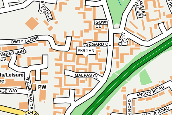 SK9 2HN map - OS OpenMap – Local (Ordnance Survey)