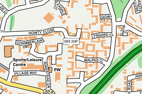 SK9 2HP map - OS OpenMap – Local (Ordnance Survey)