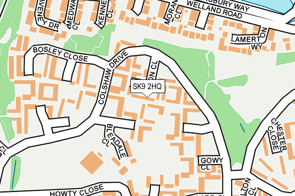 SK9 2HQ map - OS OpenMap – Local (Ordnance Survey)
