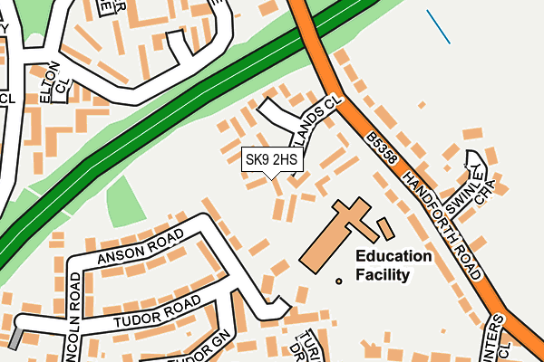 SK9 2HS map - OS OpenMap – Local (Ordnance Survey)