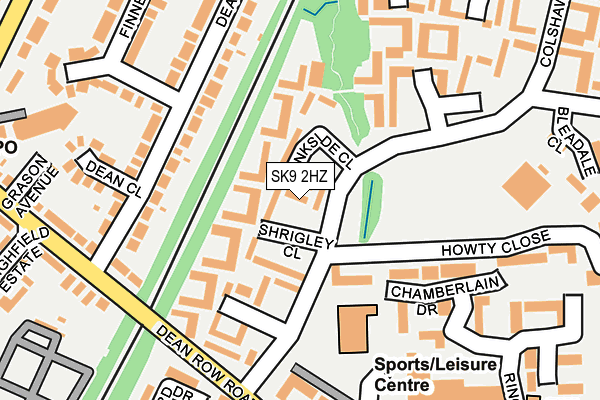 SK9 2HZ map - OS OpenMap – Local (Ordnance Survey)