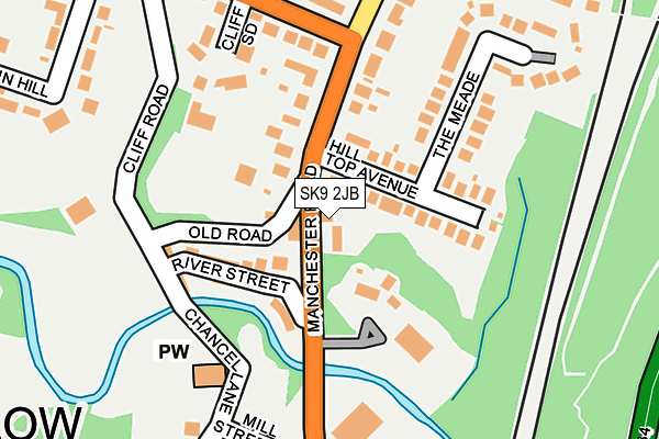 SK9 2JB map - OS OpenMap – Local (Ordnance Survey)