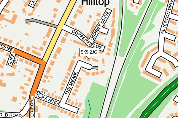 SK9 2JG map - OS OpenMap – Local (Ordnance Survey)