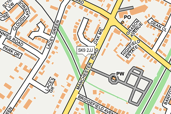 SK9 2JJ map - OS OpenMap – Local (Ordnance Survey)