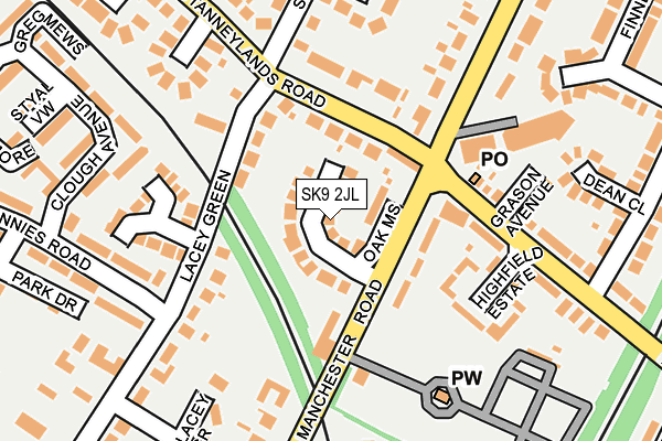 SK9 2JL map - OS OpenMap – Local (Ordnance Survey)