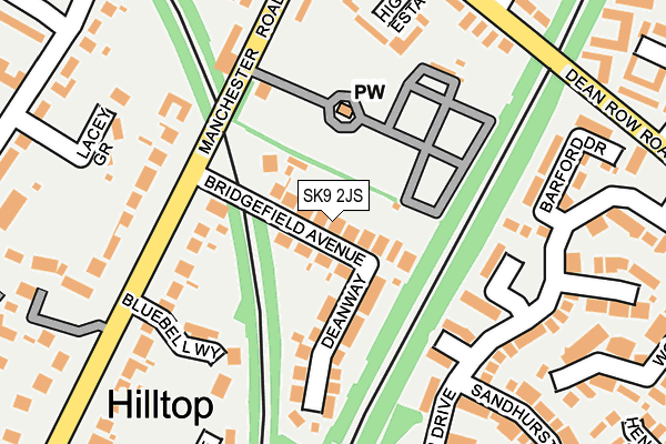 SK9 2JS map - OS OpenMap – Local (Ordnance Survey)