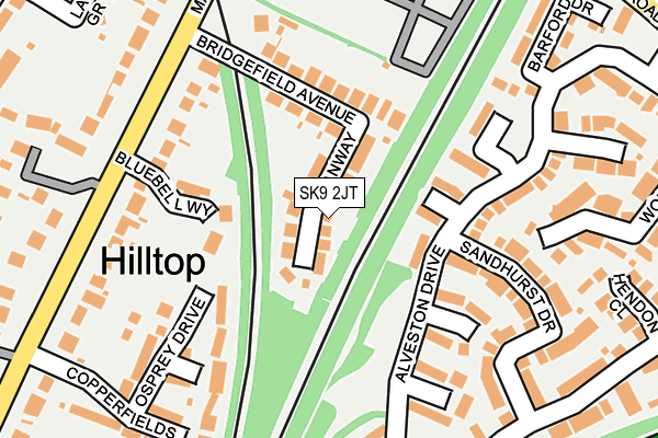 SK9 2JT map - OS OpenMap – Local (Ordnance Survey)