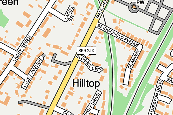SK9 2JX map - OS OpenMap – Local (Ordnance Survey)