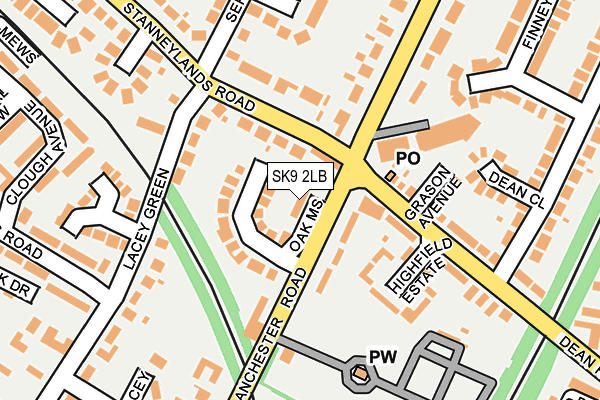 SK9 2LB map - OS OpenMap – Local (Ordnance Survey)