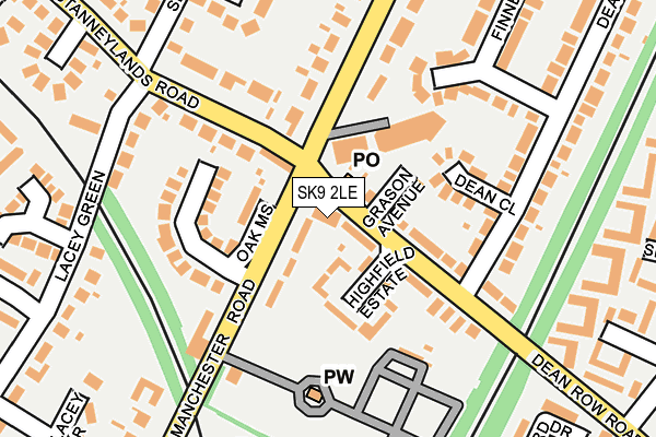 SK9 2LE map - OS OpenMap – Local (Ordnance Survey)