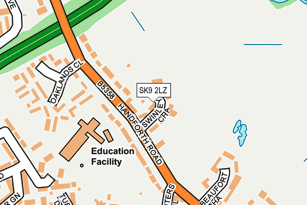 SK9 2LZ map - OS OpenMap – Local (Ordnance Survey)