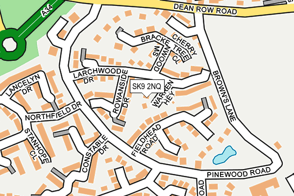 SK9 2NQ map - OS OpenMap – Local (Ordnance Survey)