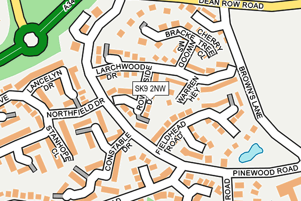 SK9 2NW map - OS OpenMap – Local (Ordnance Survey)