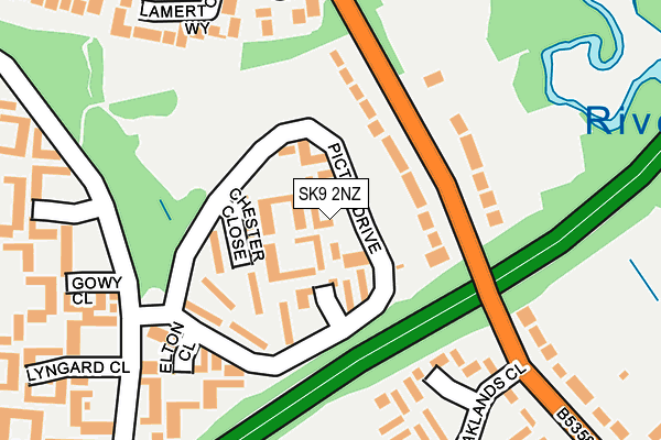 SK9 2NZ map - OS OpenMap – Local (Ordnance Survey)