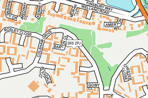 SK9 2PJ map - OS OpenMap – Local (Ordnance Survey)