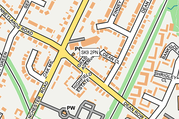 SK9 2PN map - OS OpenMap – Local (Ordnance Survey)