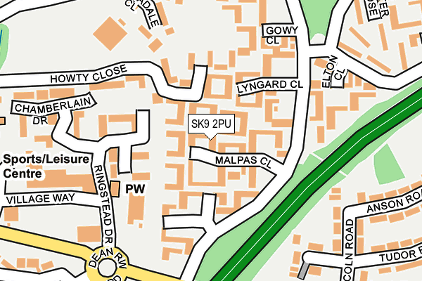 SK9 2PU map - OS OpenMap – Local (Ordnance Survey)