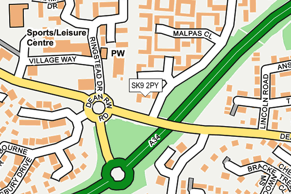 SK9 2PY map - OS OpenMap – Local (Ordnance Survey)