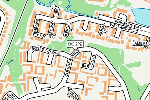 SK9 2PZ map - OS OpenMap – Local (Ordnance Survey)