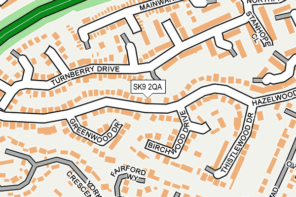 SK9 2QA map - OS OpenMap – Local (Ordnance Survey)
