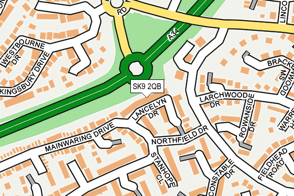 SK9 2QB map - OS OpenMap – Local (Ordnance Survey)