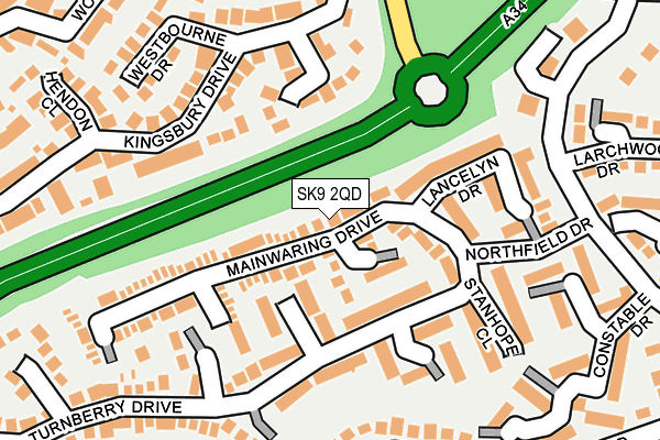 SK9 2QD map - OS OpenMap – Local (Ordnance Survey)