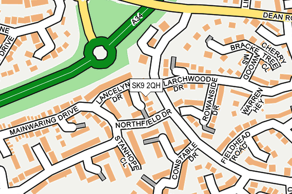 SK9 2QH map - OS OpenMap – Local (Ordnance Survey)