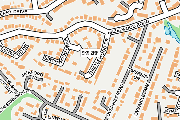 SK9 2RF map - OS OpenMap – Local (Ordnance Survey)