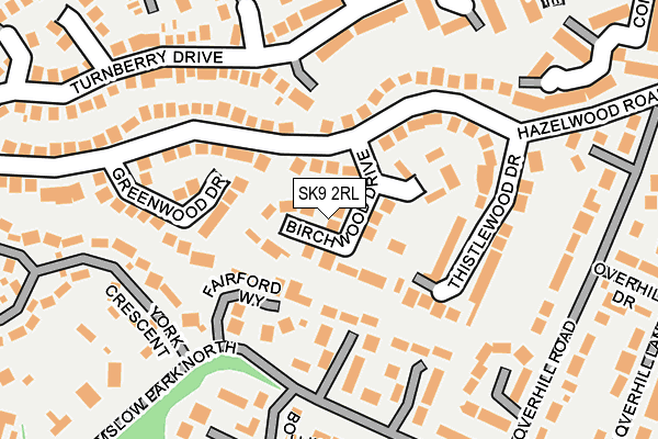 SK9 2RL map - OS OpenMap – Local (Ordnance Survey)