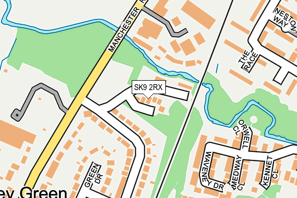 SK9 2RX map - OS OpenMap – Local (Ordnance Survey)