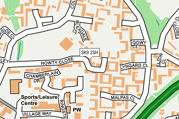 SK9 2SH map - OS OpenMap – Local (Ordnance Survey)