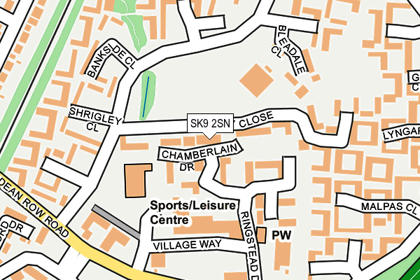 SK9 2SN map - OS OpenMap – Local (Ordnance Survey)