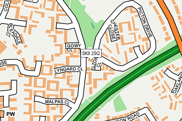 SK9 2SQ map - OS OpenMap – Local (Ordnance Survey)