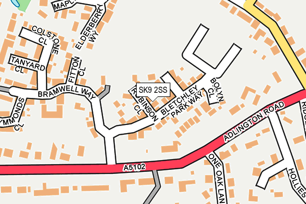 SK9 2SS map - OS OpenMap – Local (Ordnance Survey)