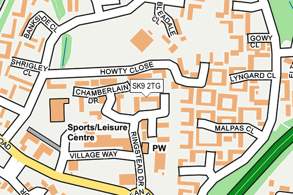 SK9 2TG map - OS OpenMap – Local (Ordnance Survey)