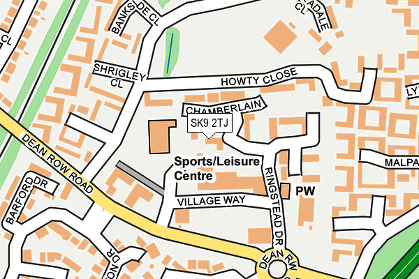 SK9 2TJ map - OS OpenMap – Local (Ordnance Survey)