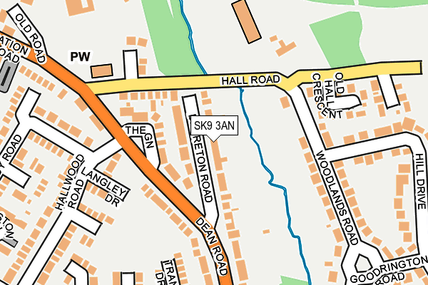 SK9 3AN map - OS OpenMap – Local (Ordnance Survey)