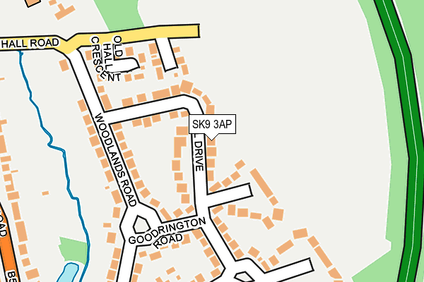 SK9 3AP map - OS OpenMap – Local (Ordnance Survey)