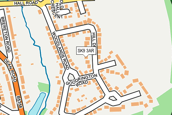 SK9 3AR map - OS OpenMap – Local (Ordnance Survey)