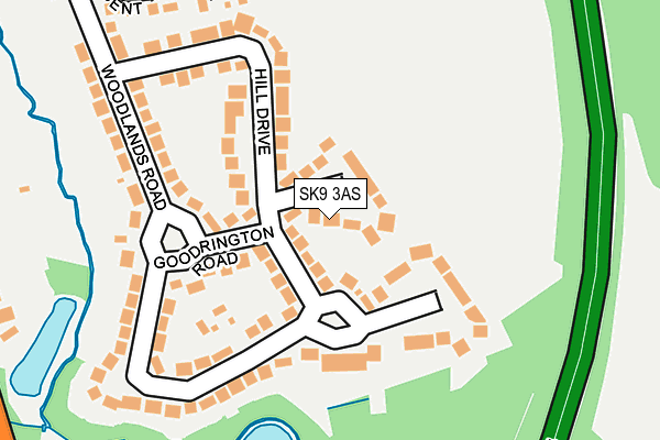 SK9 3AS map - OS OpenMap – Local (Ordnance Survey)