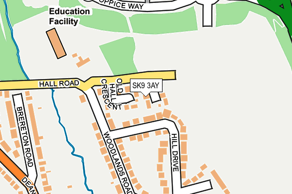 SK9 3AY map - OS OpenMap – Local (Ordnance Survey)