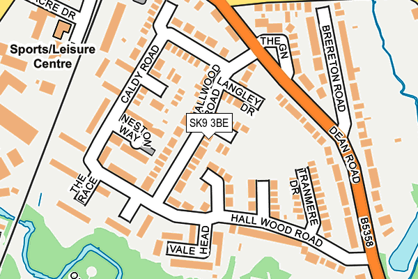 SK9 3BE map - OS OpenMap – Local (Ordnance Survey)