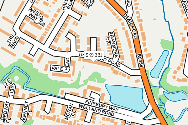 SK9 3BJ map - OS OpenMap – Local (Ordnance Survey)