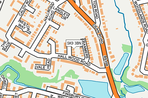 SK9 3BN map - OS OpenMap – Local (Ordnance Survey)