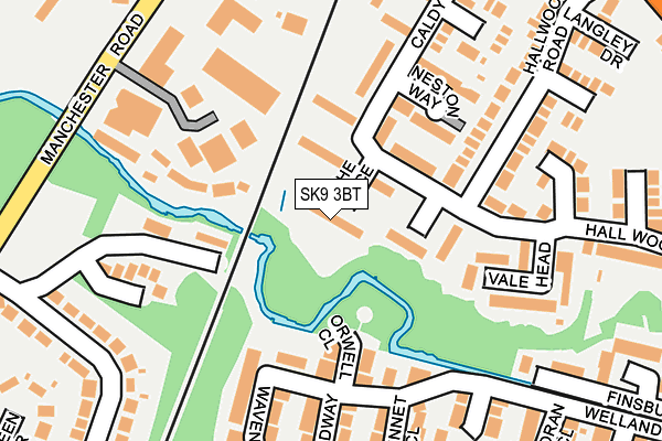 SK9 3BT map - OS OpenMap – Local (Ordnance Survey)