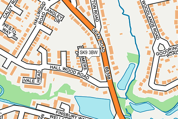 SK9 3BW map - OS OpenMap – Local (Ordnance Survey)