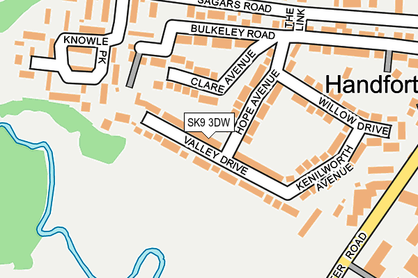 SK9 3DW map - OS OpenMap – Local (Ordnance Survey)