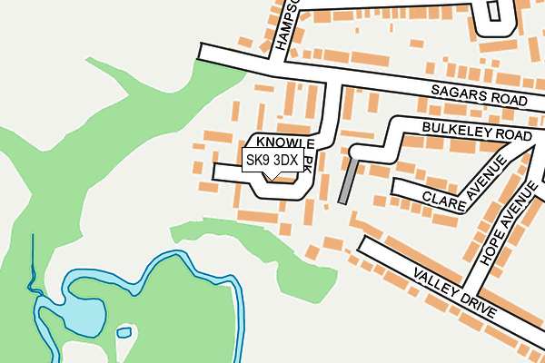 SK9 3DX map - OS OpenMap – Local (Ordnance Survey)