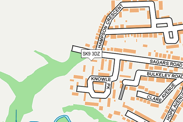 SK9 3DZ map - OS OpenMap – Local (Ordnance Survey)